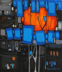 Salman Farooqi, 14 x 16 Inchc, Acrylic on Canvas, Cityscape Painting-AC-SF-080
